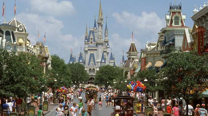 Disney World with Castle in background