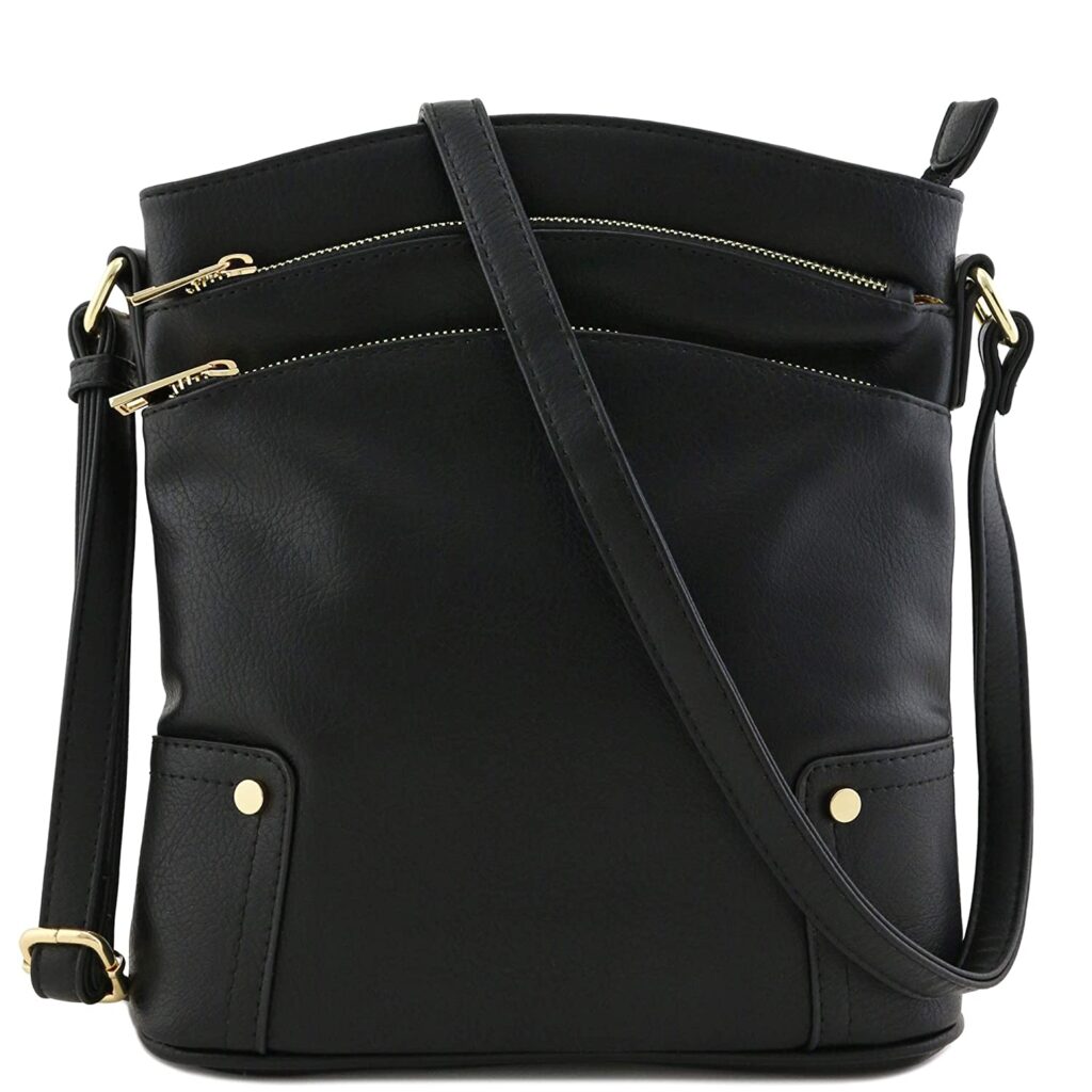 travel purse bag black